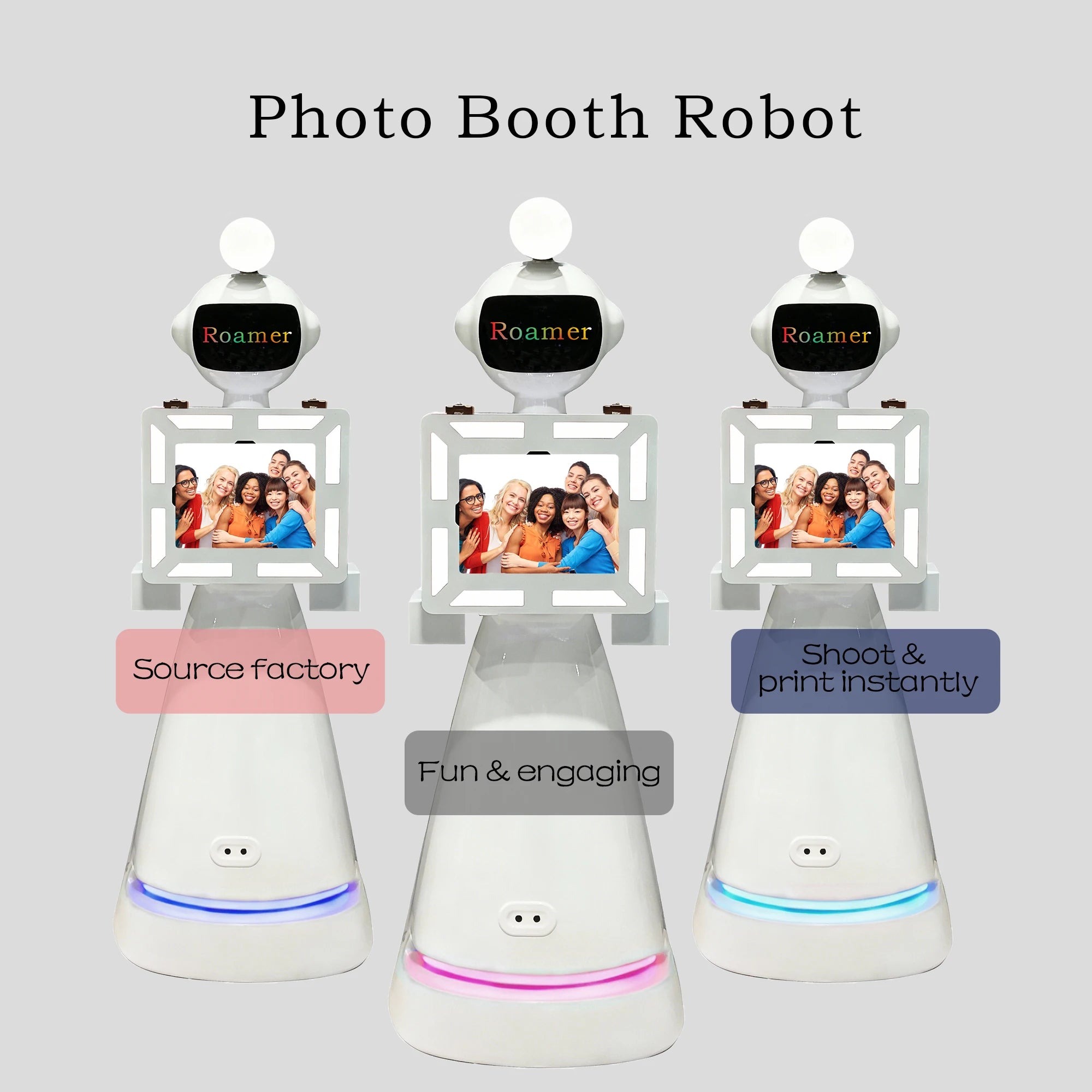 AstraBooth Pro – AI Photo Booth Robot with DSLR Camera & Instant Print