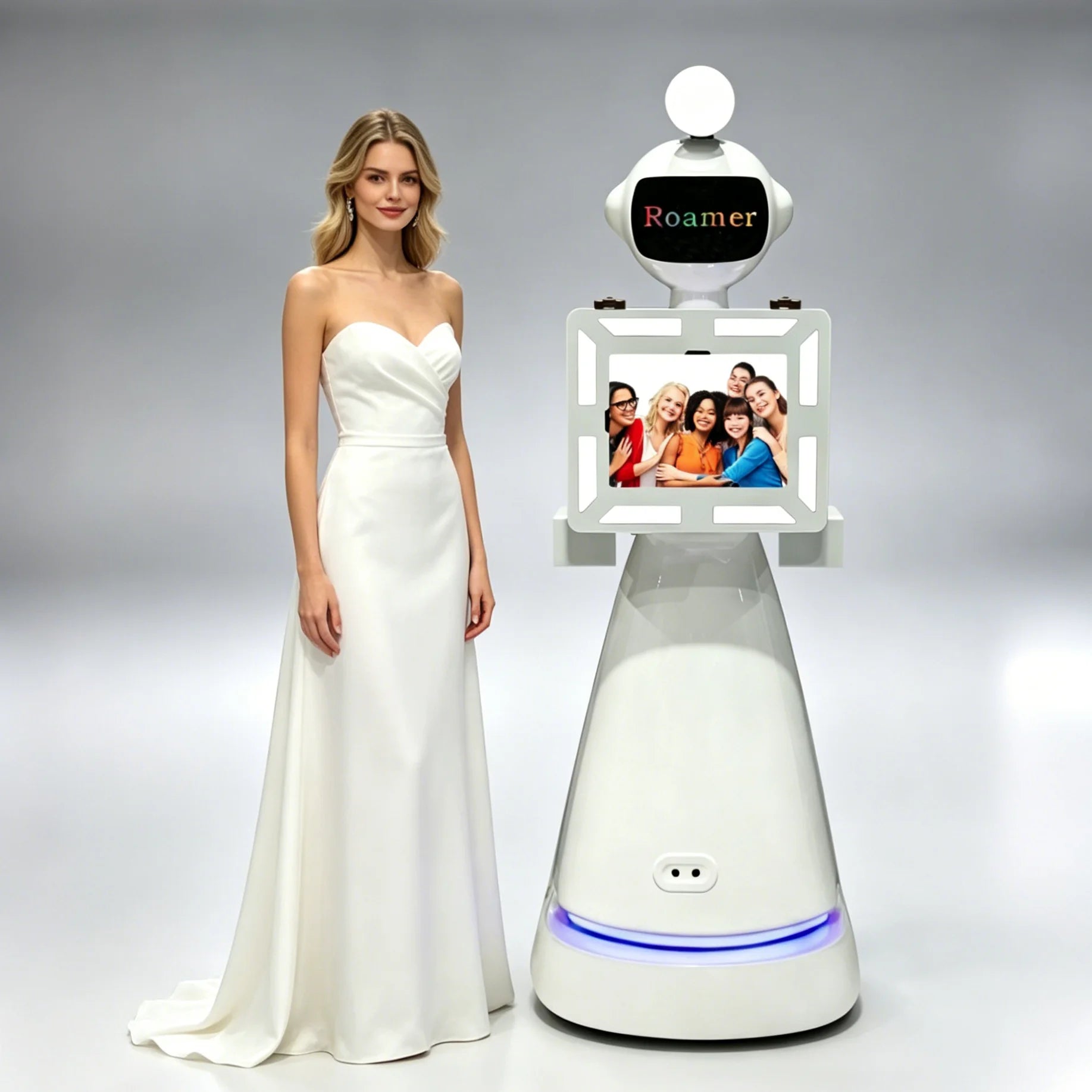 AstraBooth Pro – AI Photo Booth Robot with DSLR Camera & Instant Print