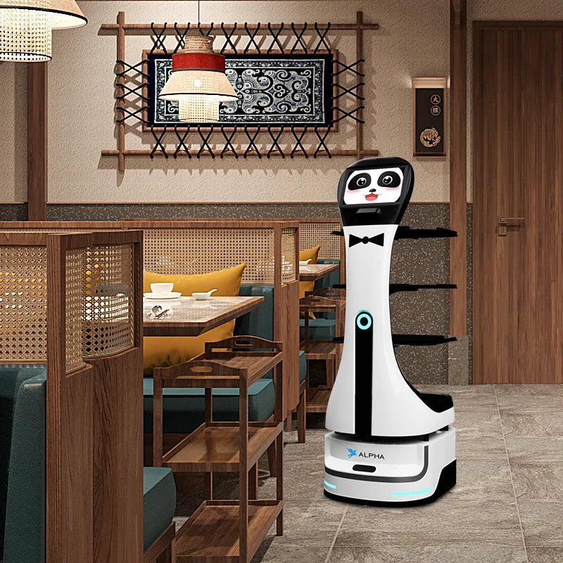 Alpha Robotics Panda Delivery Robot | AI Restaurant & Hotel Service Robot