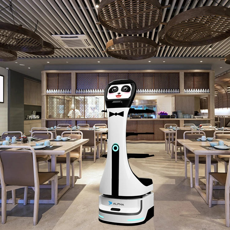 Alpha Robotics Panda Delivery Robot | AI Restaurant & Hotel Service Robot